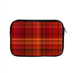 Red Brown Orange Plaid Pattern Apple Macbook Pro 15  Zipper Case