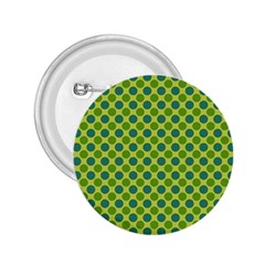 Green Polka Dots Spots Pattern 2 25  Buttons