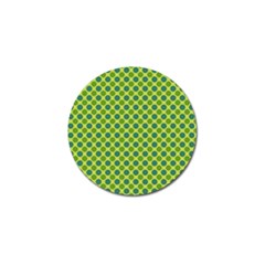 Green Polka Dots Spots Pattern Golf Ball Marker