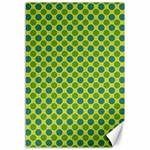 Green Polka Dots Spots Pattern Canvas 12  x 18  11.88 x17.36  Canvas - 1