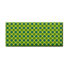 Green Polka Dots Spots Pattern Hand Towel