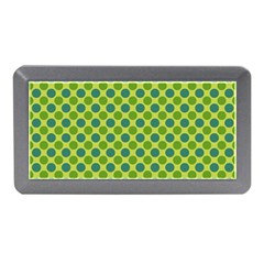 Green Polka Dots Spots Pattern Memory Card Reader (mini)