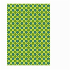 Green Polka Dots Spots Pattern Large Garden Flag (two Sides)