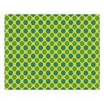 Green Polka Dots Spots Pattern Double Sided Flano Blanket (Large)  80 x60  Blanket Front