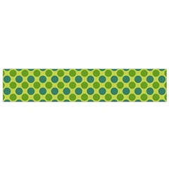 Green Polka Dots Spots Pattern Small Flano Scarf