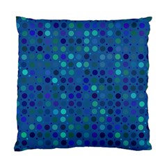 Blue Polka Dots Pattern Standard Cushion Case (two Sides) by SpinnyChairDesigns
