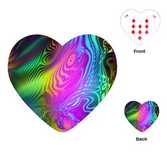Psychedelic Swirl Trippy Abstract Art Playing Cards Single Design (heart) by SpinnyChairDesigns