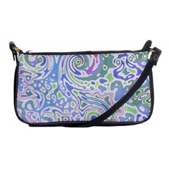 Colorful Pastel Floral Swirl Watercolor Pattern Shoulder Clutch Bag by SpinnyChairDesigns