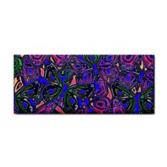 Purple Abstract Butterfly Pattern Hand Towel