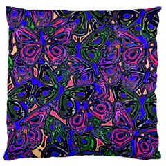 Purple Abstract Butterfly Pattern Standard Flano Cushion Case (two Sides) by SpinnyChairDesigns