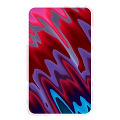 Red Blue Zig Zag Waves Pattern Memory Card Reader (rectangular) by SpinnyChairDesigns