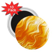 Gold Flames Pattern 2.25  Magnets (10 pack) 