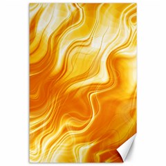 Gold Flames Pattern Canvas 24  X 36  by SpinnyChairDesigns