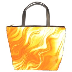 Gold Flames Pattern Bucket Bag