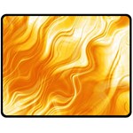 Gold Flames Pattern Fleece Blanket (Medium)  60 x50  Blanket Front