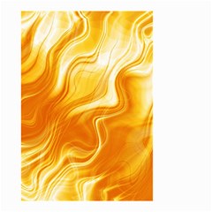Gold Flames Pattern Small Garden Flag (two Sides) by SpinnyChairDesigns