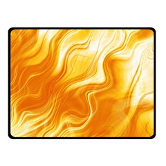 Gold Flames Pattern Double Sided Fleece Blanket (small)  by SpinnyChairDesigns