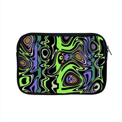 Green And Black Abstract Pattern Apple Macbook Pro 15  Zipper Case by SpinnyChairDesigns