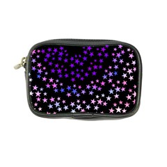 Purple Stars On Black Pattern Coin Purse by SpinnyChairDesigns