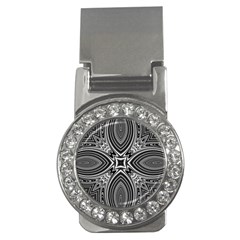 Black And White Intricate Pattern Money Clips (cz)  by SpinnyChairDesigns