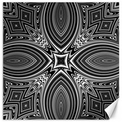 Black And White Intricate Pattern Canvas 20  X 20  by SpinnyChairDesigns