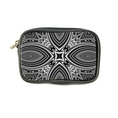 Black And White Intricate Pattern Coin Purse by SpinnyChairDesigns