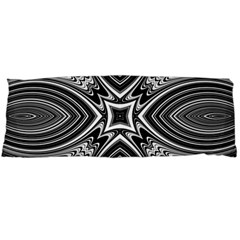 Black And White Intricate Pattern Body Pillow Case (dakimakura) by SpinnyChairDesigns