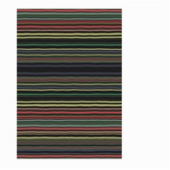 Dark Rust Red And Green Stripes Pattern Large Garden Flag (two Sides) by SpinnyChairDesigns