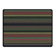 Dark Rust Red And Green Stripes Pattern Double Sided Fleece Blanket (small)  by SpinnyChairDesigns