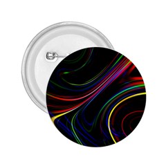 Neon Glow Lines On Black 2 25  Buttons by SpinnyChairDesigns