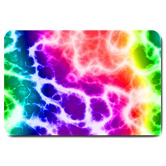 Colorful Tie Dye Pattern Texture Large Doormat  by SpinnyChairDesigns