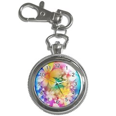 Watercolor Flowers Floral Print Key Chain Watches by SpinnyChairDesigns