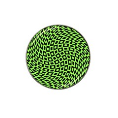 Abstract Black And Green Checkered Pattern Hat Clip Ball Marker (10 Pack) by SpinnyChairDesigns