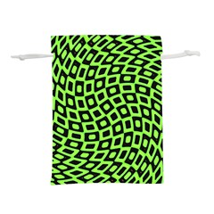 Abstract Black And Green Checkered Pattern Lightweight Drawstring Pouch (s) by SpinnyChairDesigns