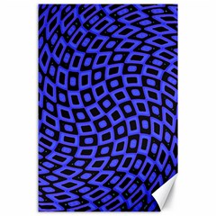 Abstract Black And Purple Checkered Pattern Canvas 24  X 36  by SpinnyChairDesigns