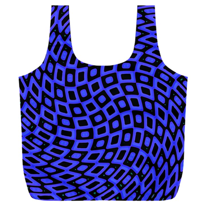 Abstract Black and Purple Checkered Pattern Full Print Recycle Bag (XXXL)