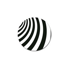 Black And White Zebra Stripes Pattern Golf Ball Marker by SpinnyChairDesigns