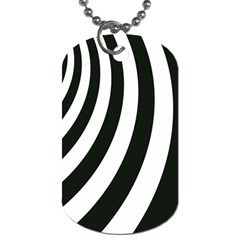 Black And White Zebra Stripes Pattern Dog Tag (two Sides) by SpinnyChairDesigns