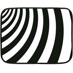 Black And White Zebra Stripes Pattern Fleece Blanket (mini) by SpinnyChairDesigns