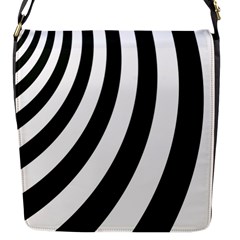 Black And White Zebra Stripes Pattern Flap Closure Messenger Bag (s) by SpinnyChairDesigns