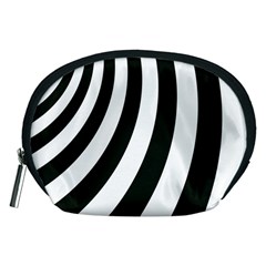 Black And White Zebra Stripes Pattern Accessory Pouch (medium)