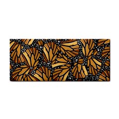 Monarch Butterfly Wings Pattern Hand Towel by SpinnyChairDesigns