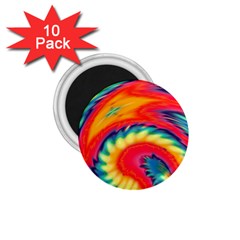 Colorful Dark Tie Dye Pattern 1 75  Magnets (10 Pack)  by SpinnyChairDesigns