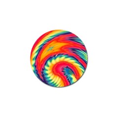 Colorful Dark Tie Dye Pattern Golf Ball Marker (4 Pack) by SpinnyChairDesigns