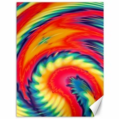 Colorful Dark Tie Dye Pattern Canvas 36  X 48  by SpinnyChairDesigns