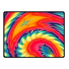 Colorful Dark Tie Dye Pattern Fleece Blanket (small) by SpinnyChairDesigns