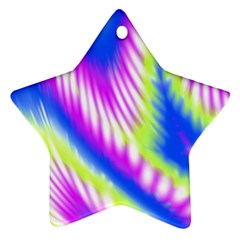Colorful Blue Purple Pastel Tie Dye Pattern Star Ornament (Two Sides)
