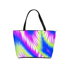 Colorful Blue Purple Pastel Tie Dye Pattern Classic Shoulder Handbag by SpinnyChairDesigns