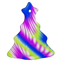 Colorful Blue Purple Pastel Tie Dye Pattern Christmas Tree Ornament (Two Sides)