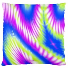 Colorful Blue Purple Pastel Tie Dye Pattern Large Flano Cushion Case (one Side) by SpinnyChairDesigns